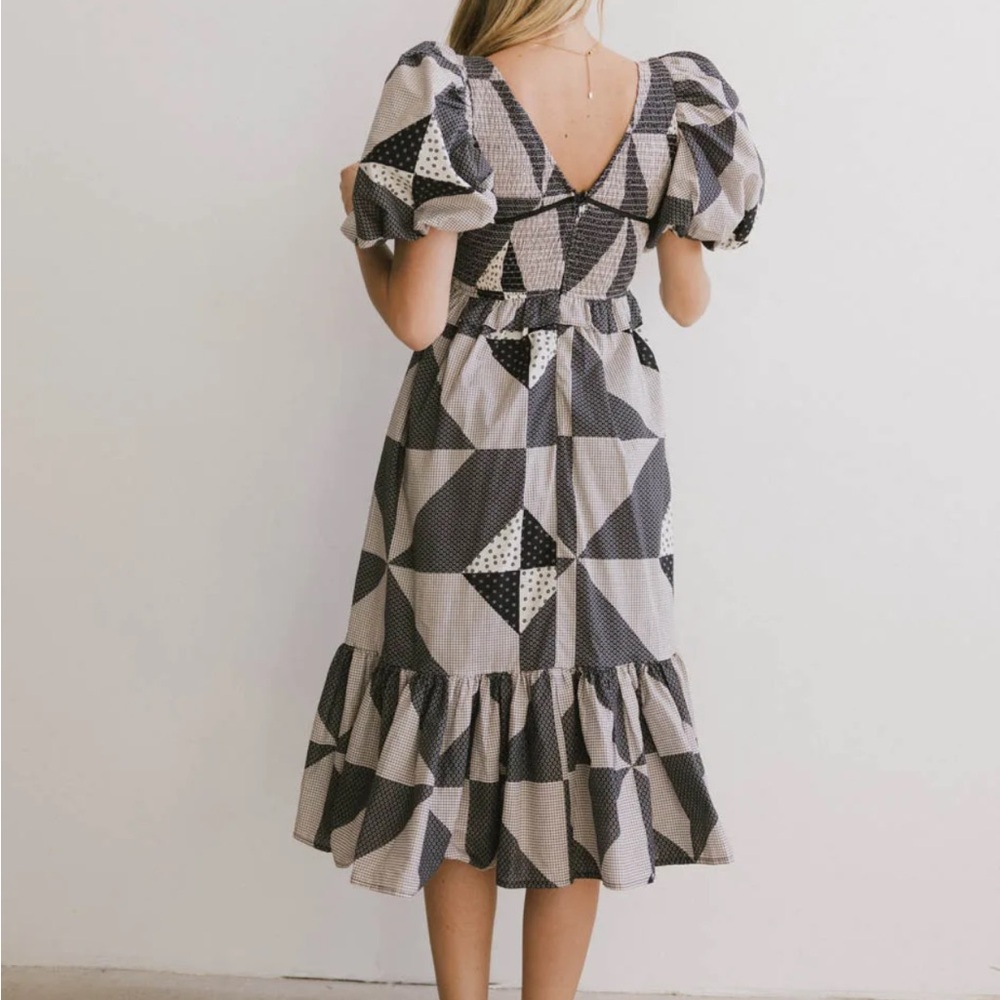 Bohme Black and White Geometric Dress
